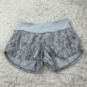 Lululemon Speed Up Short Long *4" Updated Fit City Breeze Alpine White